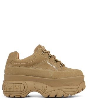 Naked Wolfe Sporty Suede Ženske Tenisice Smeđe Sive | FLA5822XN