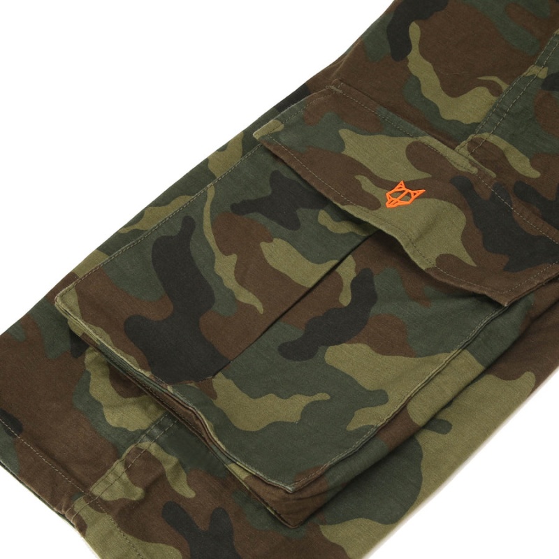 Naked Wolfe Baggy Pocket Cargo Logo Muške Hlače Zelene Crne | SSX2731PM