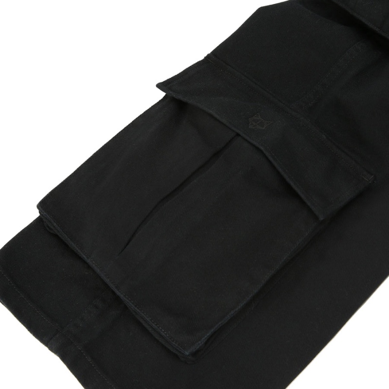 Naked Wolfe Baggy Pocket Cargo Muške Hlače Crne | GZU4423UX