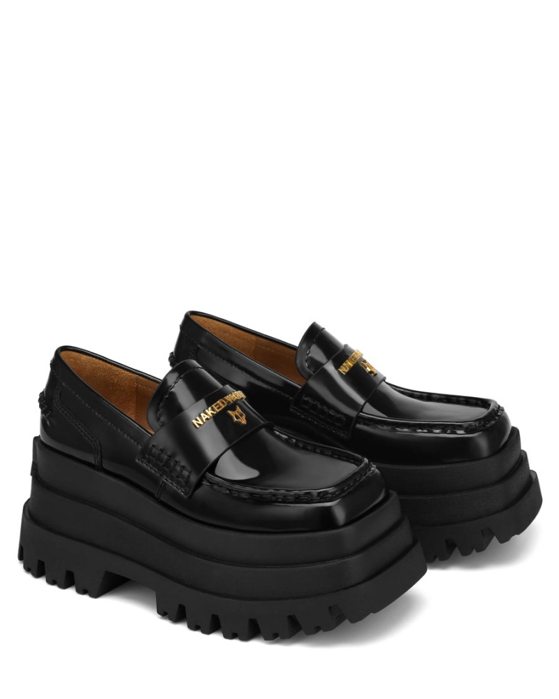 Naked Wolfe Delusion Box Ženske Loafers Crne | YXX4764VT