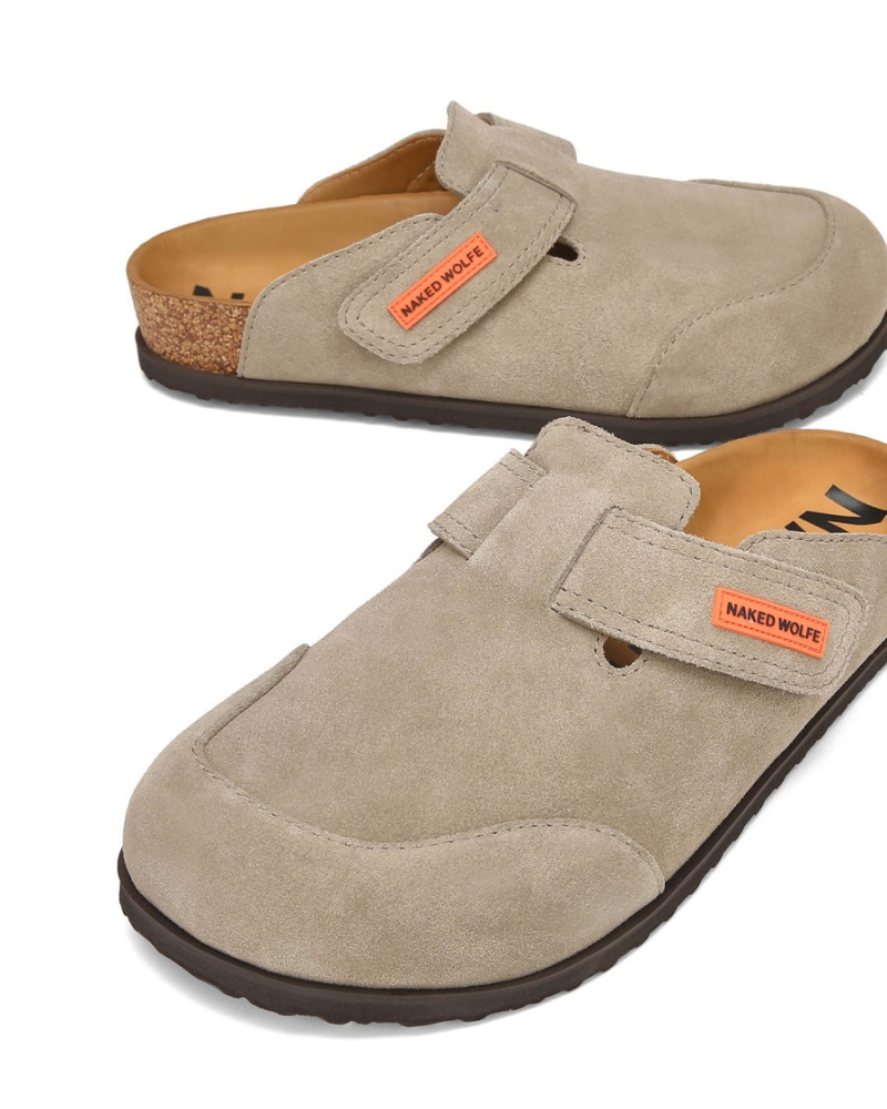 Naked Wolfe Melt Suede Muške Papuce Sive Smeđe | SJH4311AA