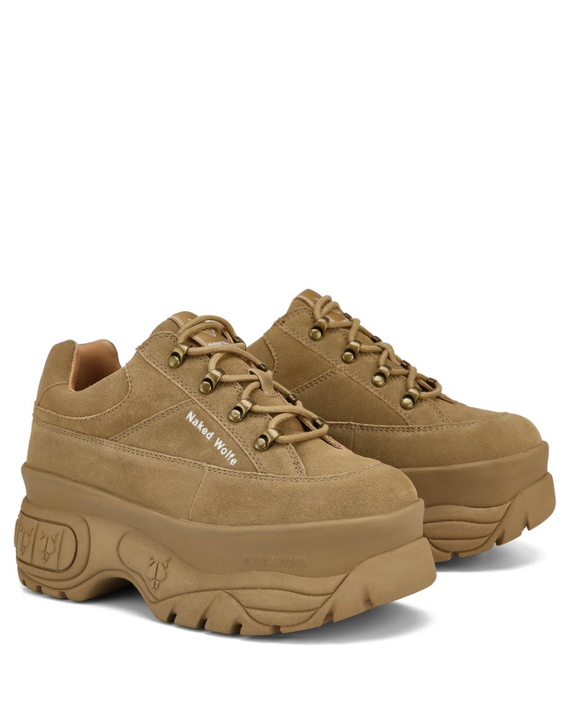 Naked Wolfe Sporty Suede Ženske Tenisice Smeđe Sive | FLA5822XN