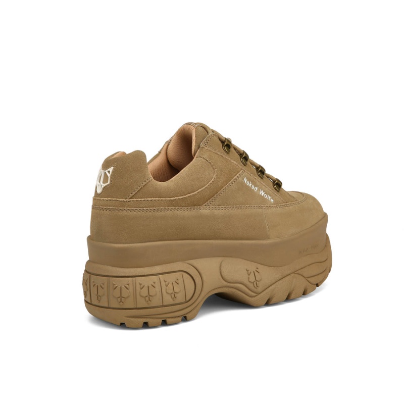 Naked Wolfe Sporty Suede Ženske Tenisice Smeđe Sive | FLA5822XN