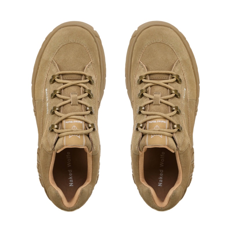 Naked Wolfe Sporty Suede Ženske Tenisice Smeđe Sive | FLA5822XN