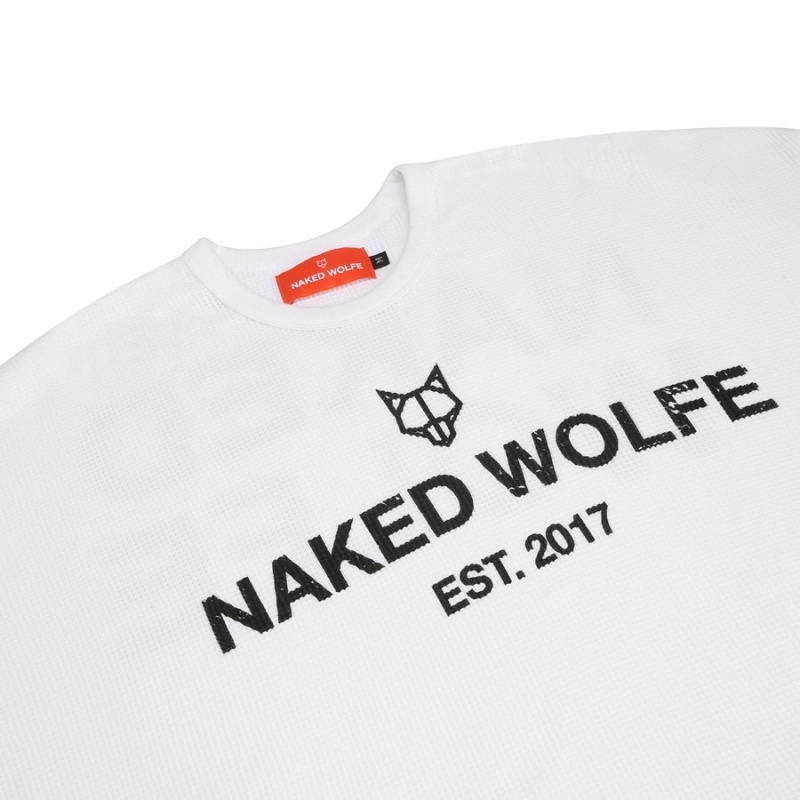 Naked Wolfe Thermal Muške Dukserice Bijele | NXB8262NN